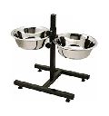 Paws For A Cause High Quality Stainless Steel Pets Dog Food Bowl Stand (1500Mlx2 Bowl)