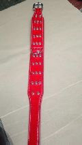 Dog Red Leather Collar
