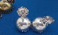 silver color german silver earrings jhumkas