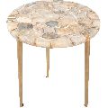 SSF11012 Iron & Agate Stone Side Table