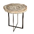 SSF3320 Iron & Agate Stone Side Table