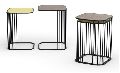 SSF3328 Iron & Marble Stone Side Table