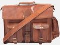 15" Leather Laptop Satchel For Men And For Women