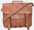 15" Spacious Vintage Leather Laptop Satchel Bag