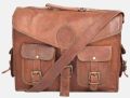 15" Vintage Leather Handmade Laptop Satchel Bag