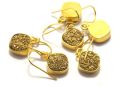 Golden Druzy Earrings Set