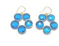 blue topaz gemstone earring
