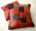 5 Red Applique Handcrafted Patchwork Pillow Cases