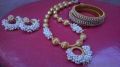 Silk Thread Necklace Set with Bangles