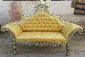 Silver crown headed fully carved antique sofa