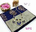 mfs raw kicha embroidery silk sarees