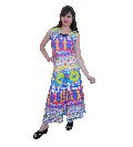 Colorful Flower Printed Designer Evening Gown