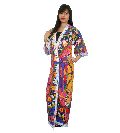 colorful cotton long kimono robe
