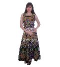 Handicrunch Multicolor ethnic designer long evening gown dress