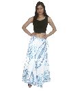 Women cotton blue floral rapron skirt