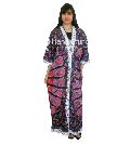 Cotton Purple womens bohemian peacock feather mandala kimono coat