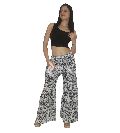 white elephanted printed paplazzo pants