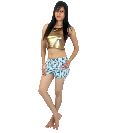Handicrunch Cotton Multicolour womens mandala print summer elastic beach shorts