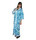 womens blue ombre flower printed kimono robe