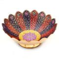 Little India Pure Brass Meenakari Work Fruit Bowl Handicraft