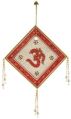 Little India Rajasthani Square Designer Om Marble Wall Hanging