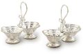 Little India Silver Polished Double Dia Baati Stand Pair