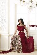 red Embroidered Salwar suit