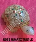 Rudrascanopy Natural Quartz Crystal Pink rose quartz turtle