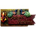 Wooden Two Peacock Name Plates