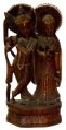 wooden radha krishna statue