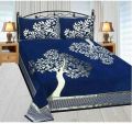 Tree Design Chenille Double Bed Sheet Set