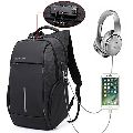 Anti Theft Laptop Bag Headphone with USB and AUX