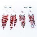 NE-1078/1079 Glass Beads Fitted earrings