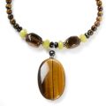 NE-1305  horn beads Work pendant necklace