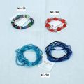 NE-253 multi colour glass beads Work Stretch bracelet