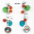 NE-780 Multi Colour Glass Beads Work earrings