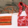 Multi Color of Beads &amp;amp; Pipe Work Satin Cloth Handbags