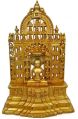 Yellow Lord Buddha Statue brass metal temple aakrati lord gautam buddha statue