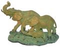 Elephant Family metal brass animal Sculpture