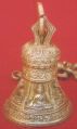 Hanging Brass Engraved Lord Buddha Bell with Brass Chain for Budddhist Temple