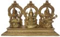 Laxmi Ganesha Saraswati Religious Brass Statue