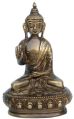 Aakrati Brass Brown Religious Sitting Buddha