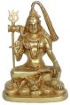 Shiva  Brass Statue in Yellow Finish