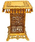 Stand made in brass metal with decorative bells and design Corner Stand
