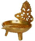 Table diya brass made temple worship antique finish gift