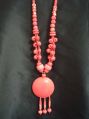 Beaded Necklaces with pink beads