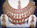 Small beaded Indian Jewellery Necklaces with red stones