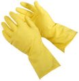 Latex Rubber Yellow Plain safety gloves