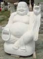 Laughing Buddha Stone Statue