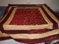 Designer Heavy Embroidered Pakistani Bed Cover King Size Red Colour